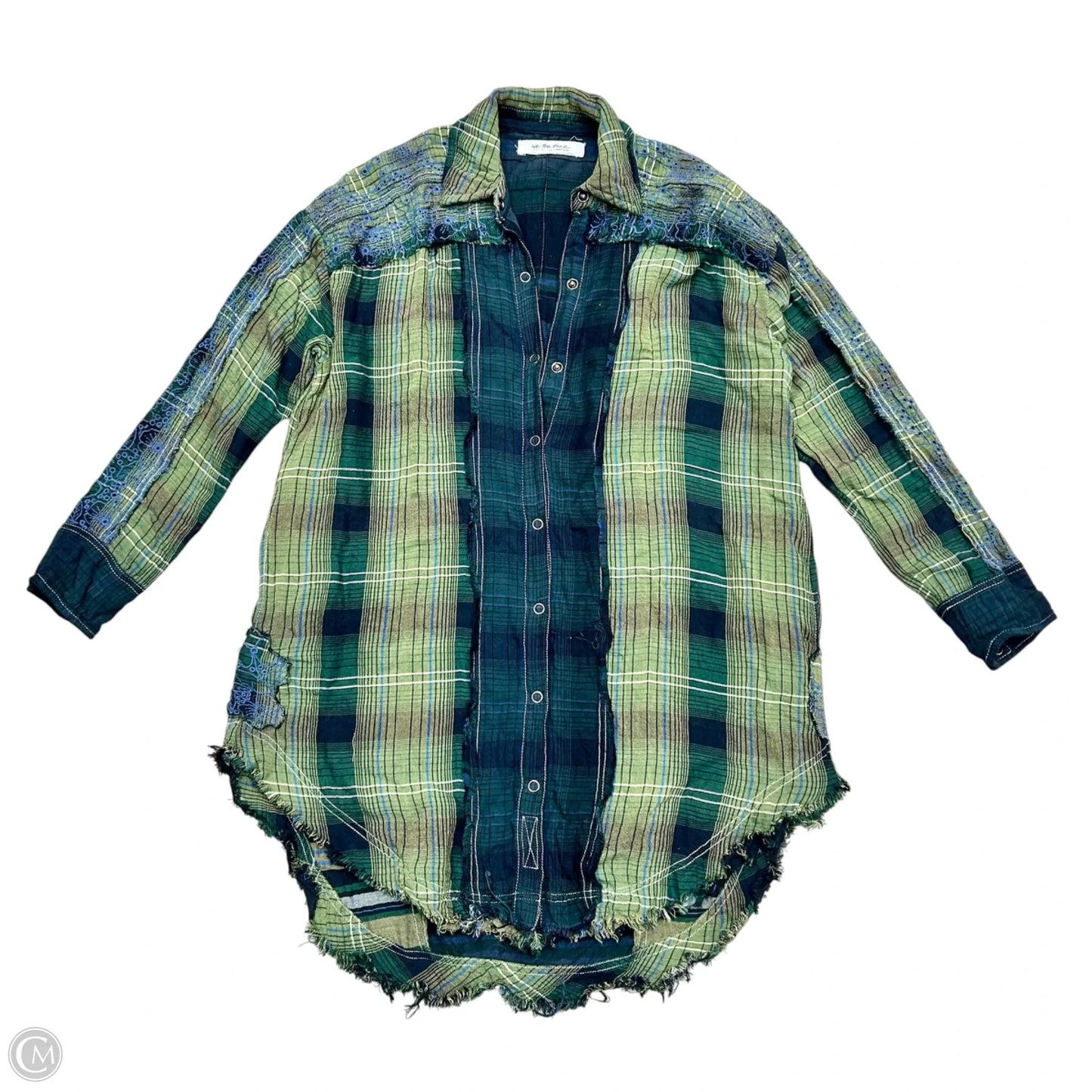 Top Long Sleeve By We The Free In Blue & Green, Size: S