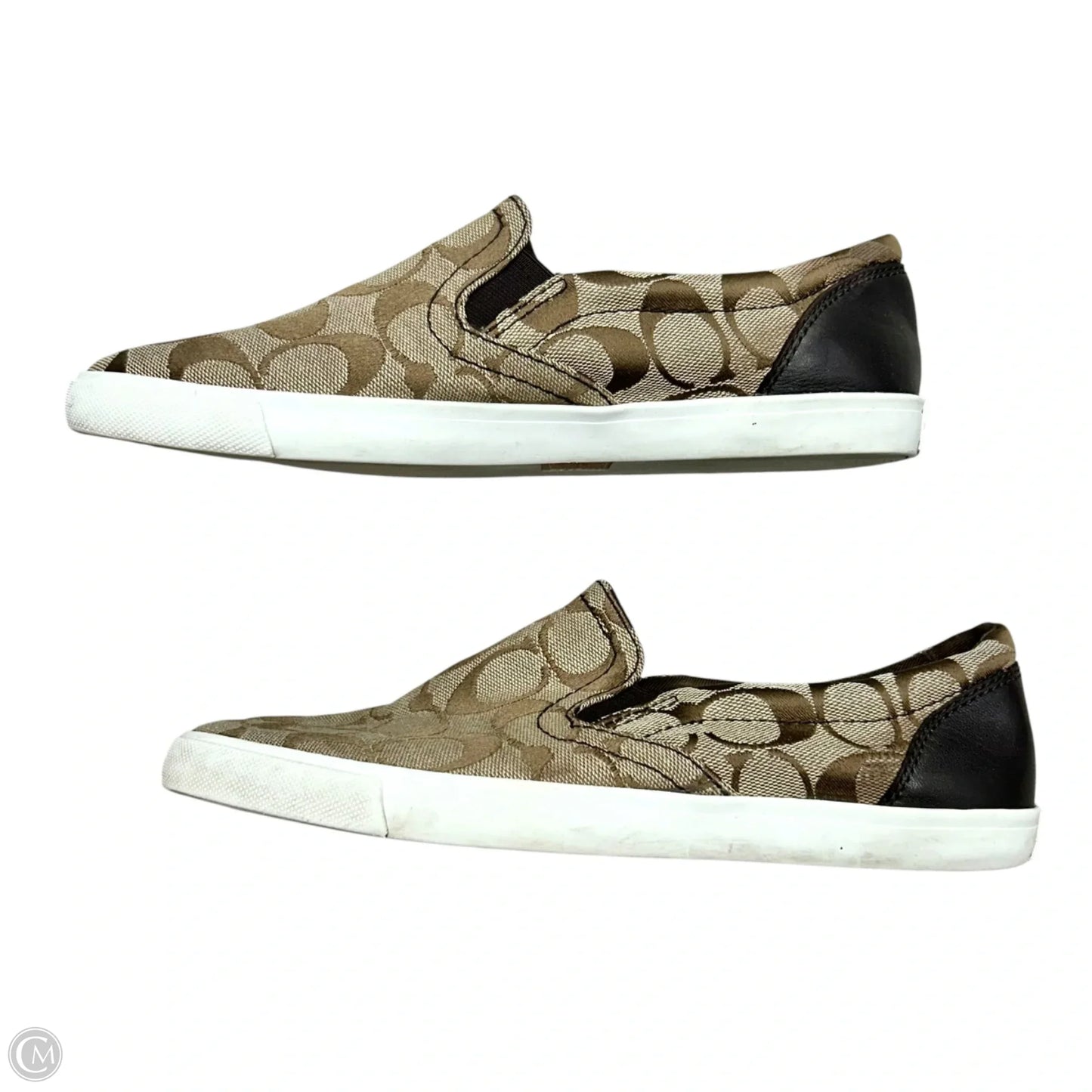 Shoes Designer By Coach In Brown & Tan, Size: 7.5