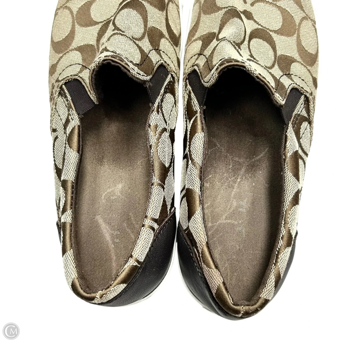 Shoes Designer By Coach In Brown & Tan, Size: 7.5