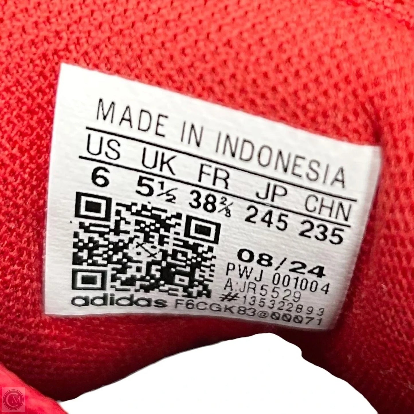 Shoes Sneakers By Adidas In Red & White, Size: 7.5