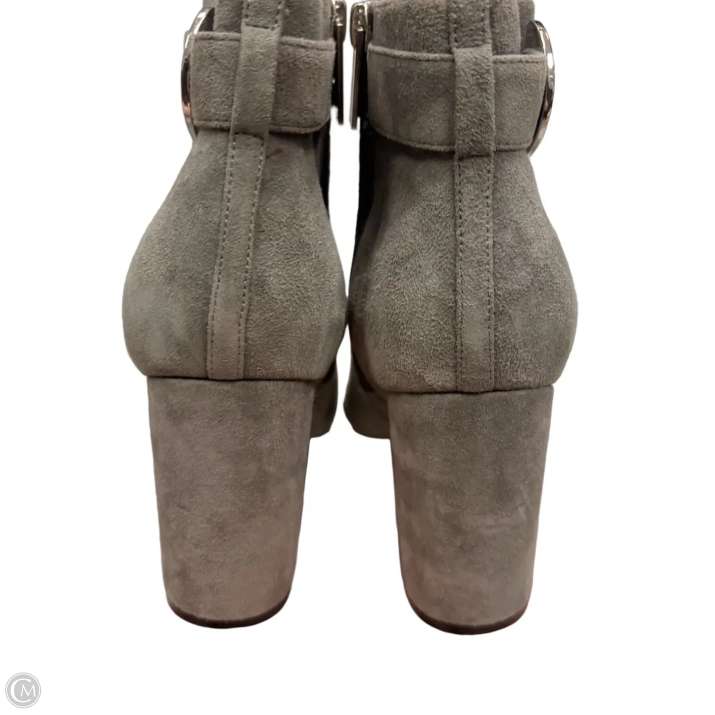 Boots Ankle Heels By Tommy Hilfiger In Grey, Size: 8.5