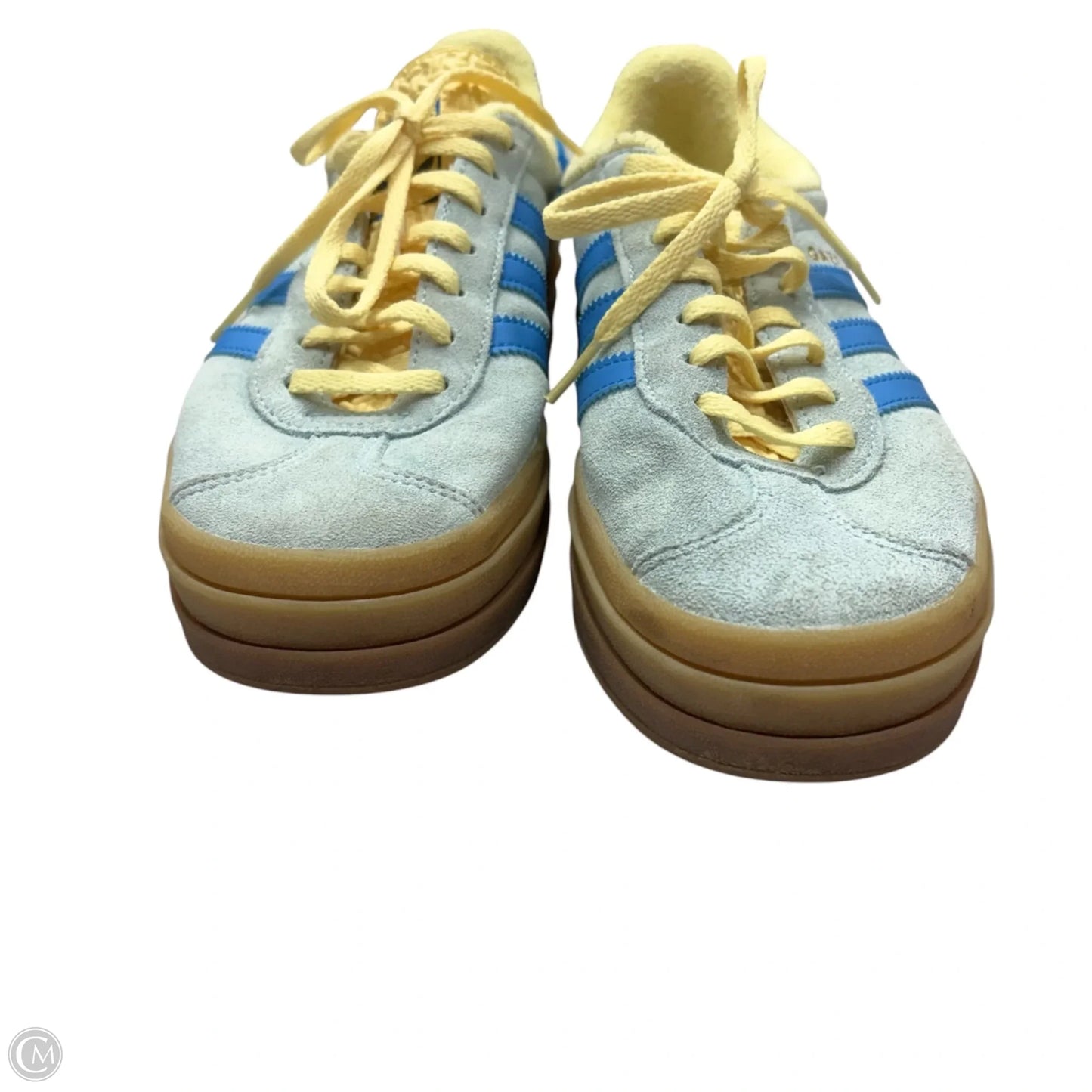 Shoes Sneakers Platform By Adidas In Blue & Yellow, Size: 7.5