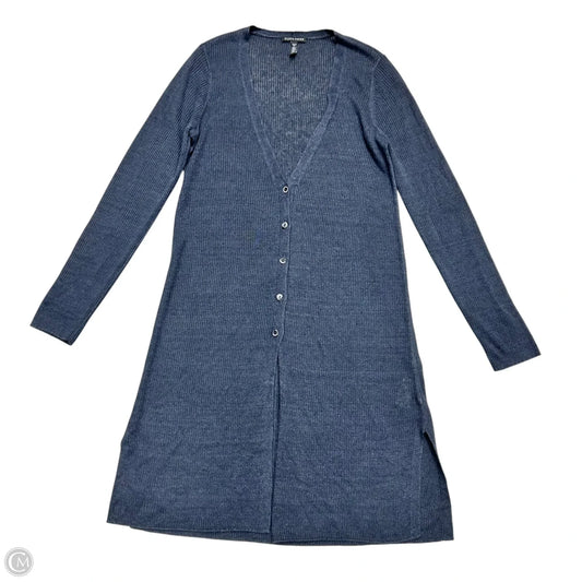 Sweater Cardigan By Eileen Fisher In Navy, Size: Xs
