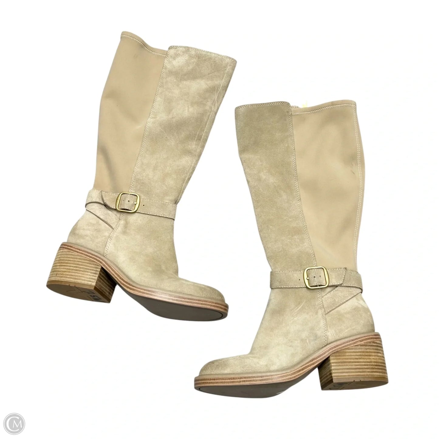 Boots Ankle Heels By Vince Camuto In Beige, Size: 7.5W
