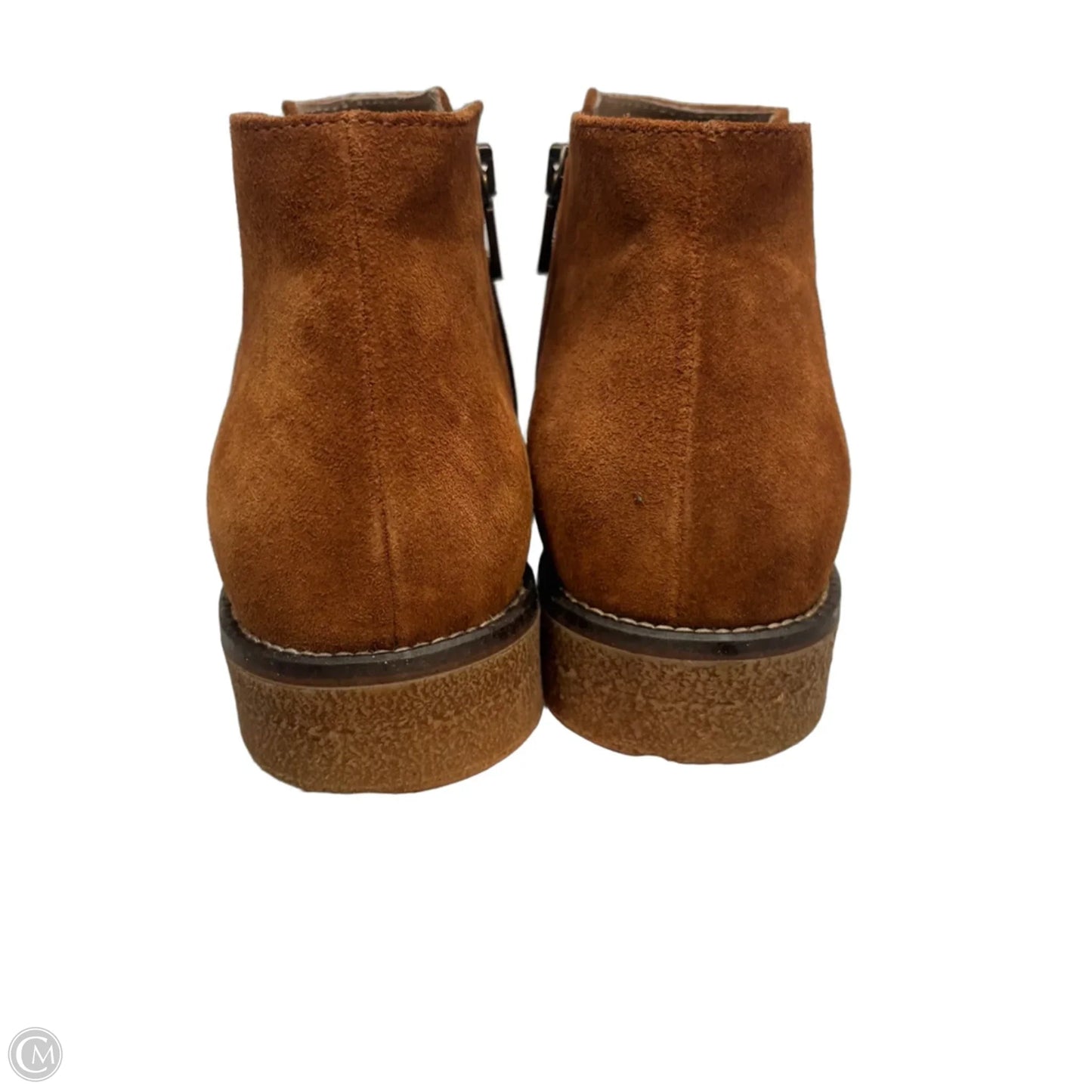 Boots Ankle Flats By Italeau In Tan, Size: 8