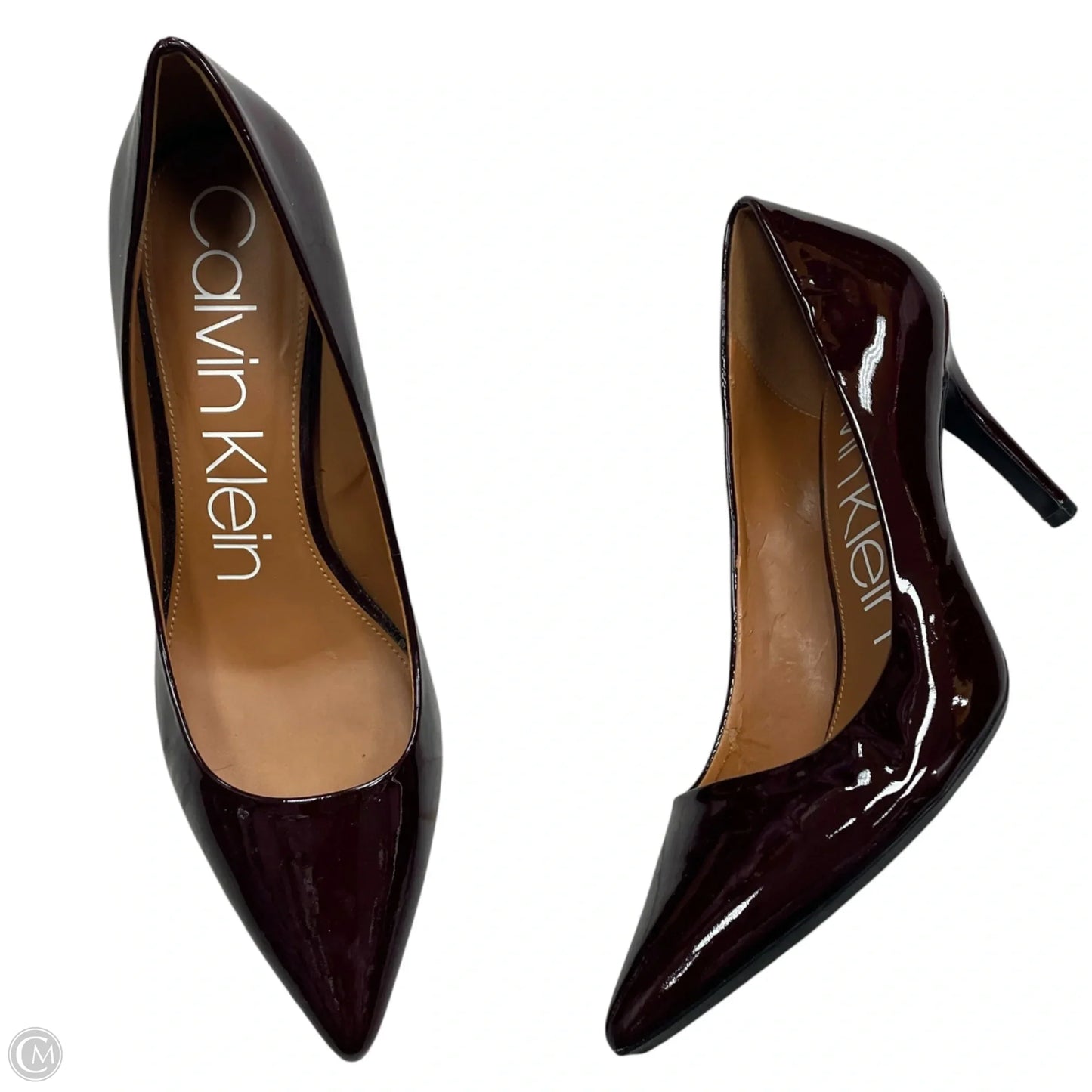 Shoes Heels Stiletto By Calvin Klein In Maroon, Size: 10