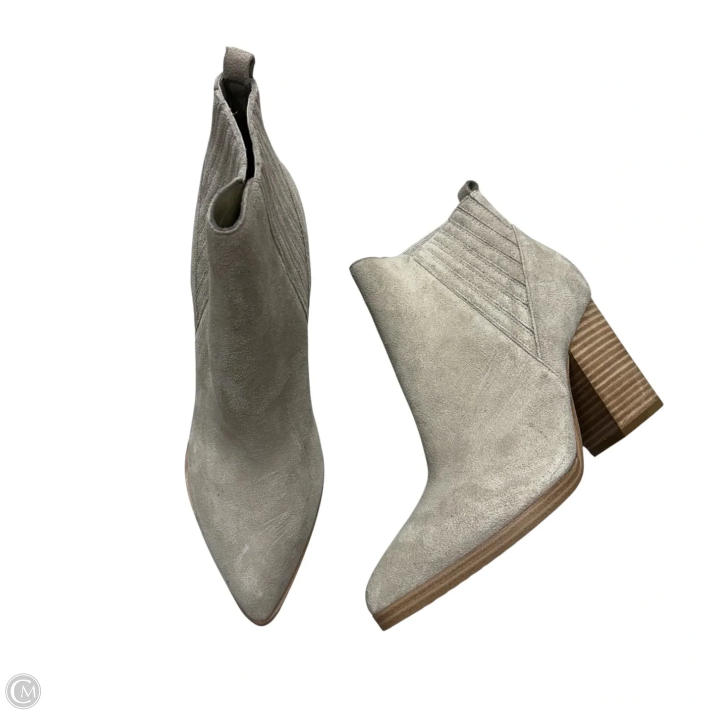Boots Ankle Heels By Marc Fisher In Grey, Size: 8.5