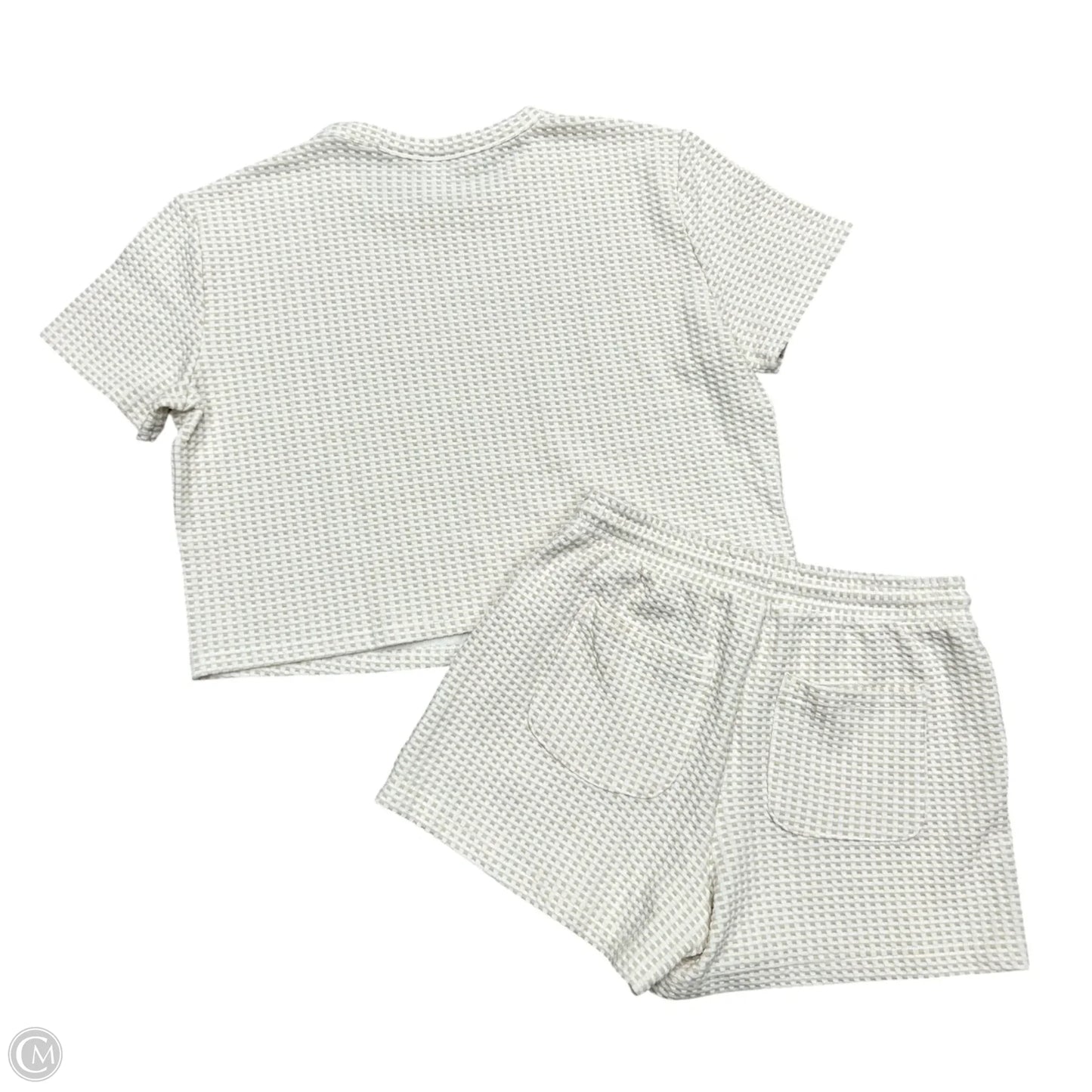 Lounge Set Shorts By Lou And Grey In Cream & Tan, Size: S/M