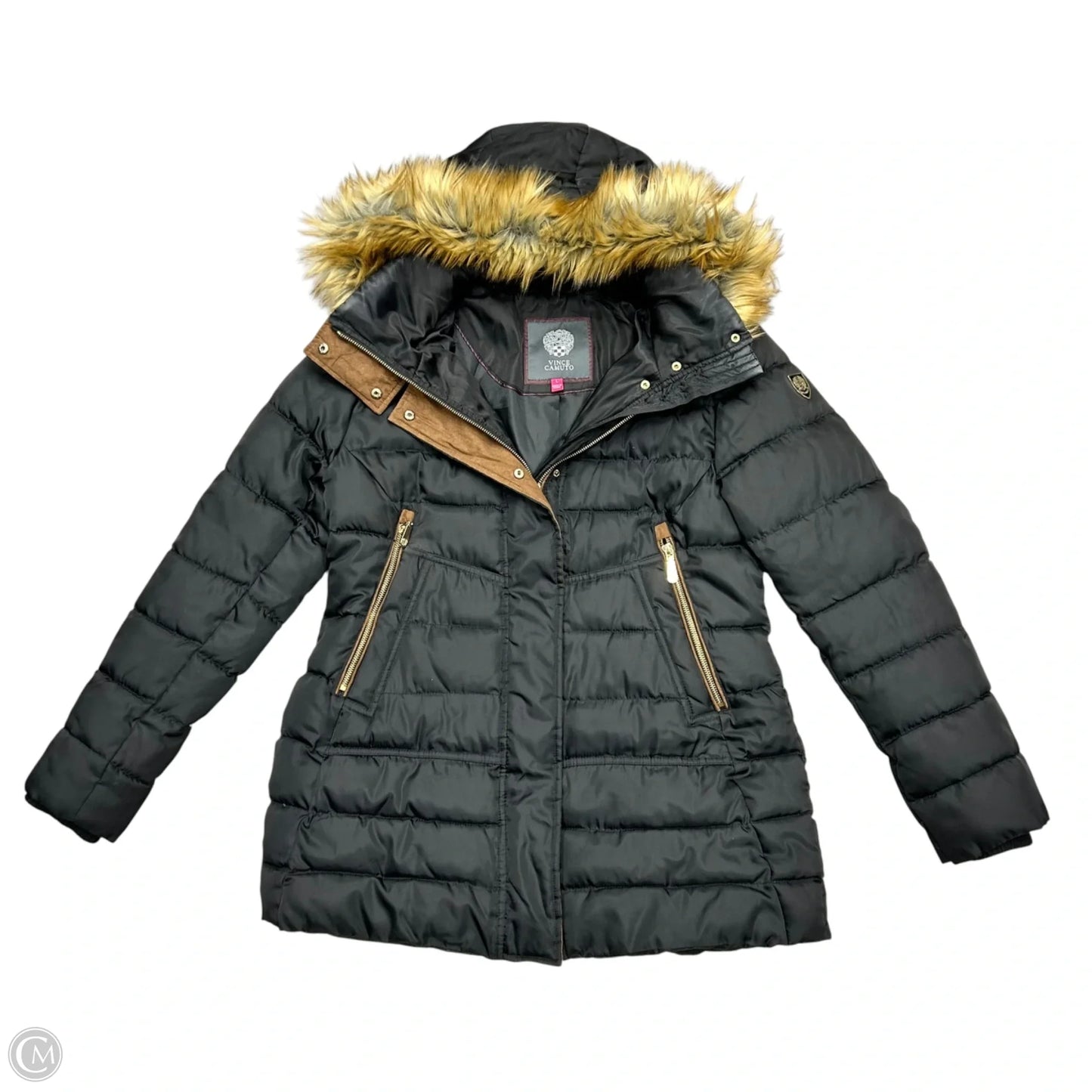 Coat Parka By Vince Camuto In Black, Size: L