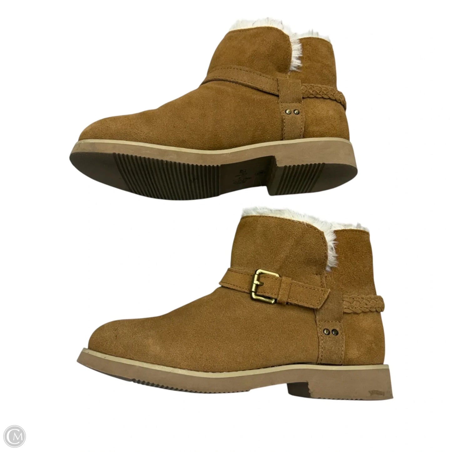 Boots Ankle Flats By Style And Company In Tan, Size: 9