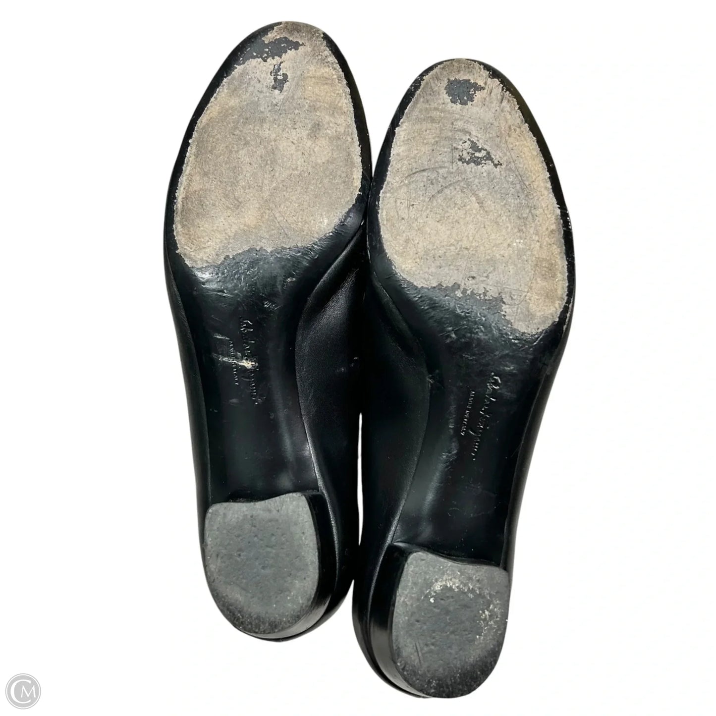 Shoes Luxury Designer By Ferragamo In Black, Size: 9