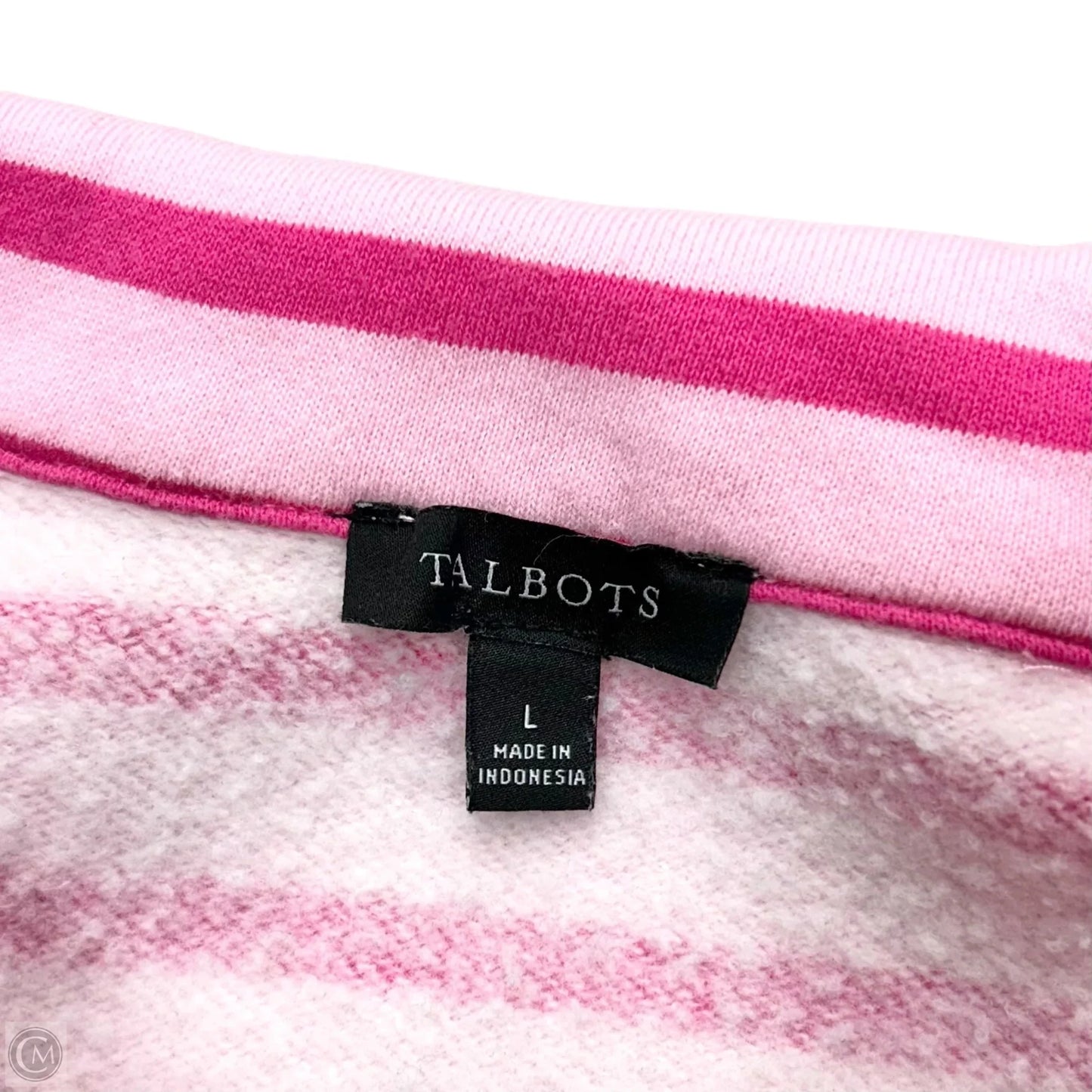 Sweatshirt Collar By Talbots In Pink, Size: L