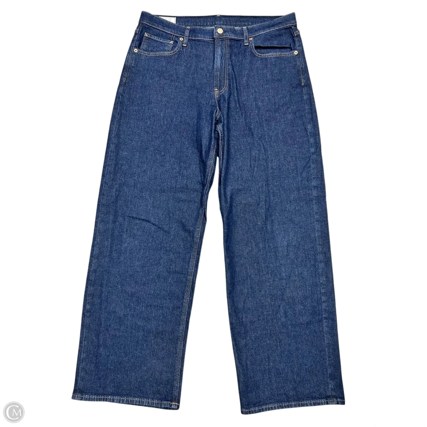 Jeans Wide Leg By Gap In Blue Denim, Size: 12