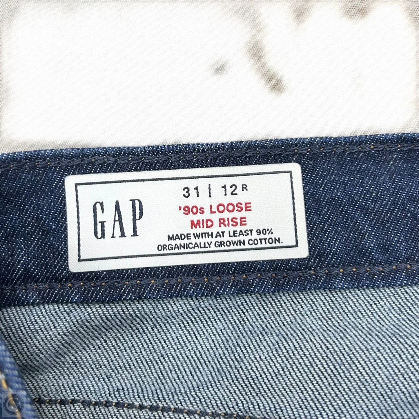 Jeans Wide Leg By Gap In Blue Denim, Size: 12