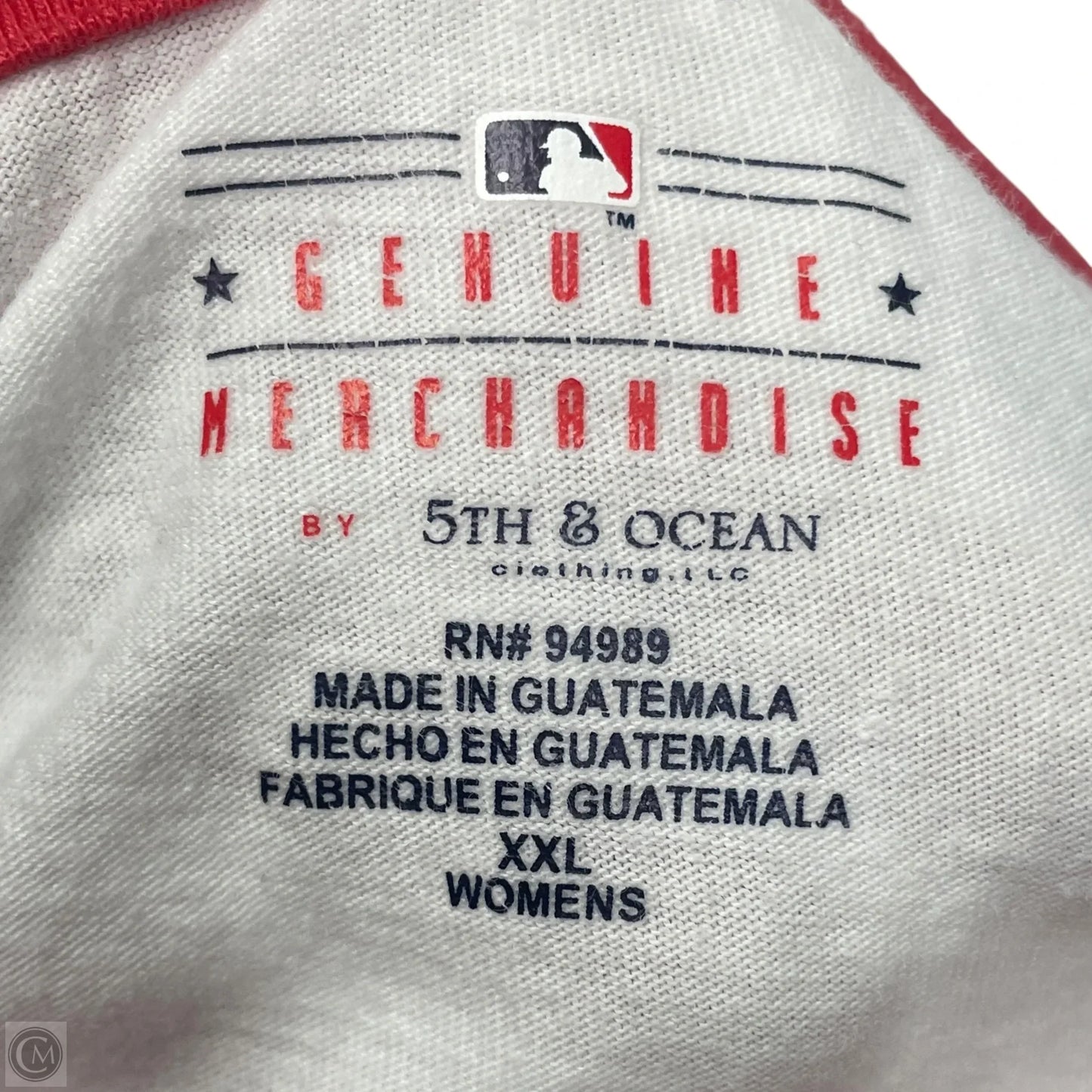 Top Long Sleeve By Clothes Mentor In Red & White, Size: Xxl