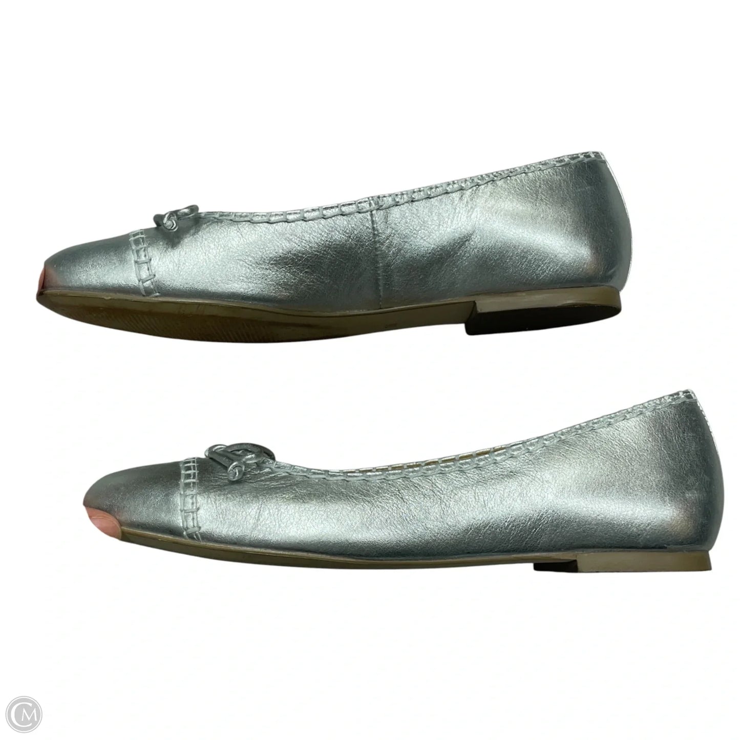 Shoes Flats By Talbots In Silver, Size: 7