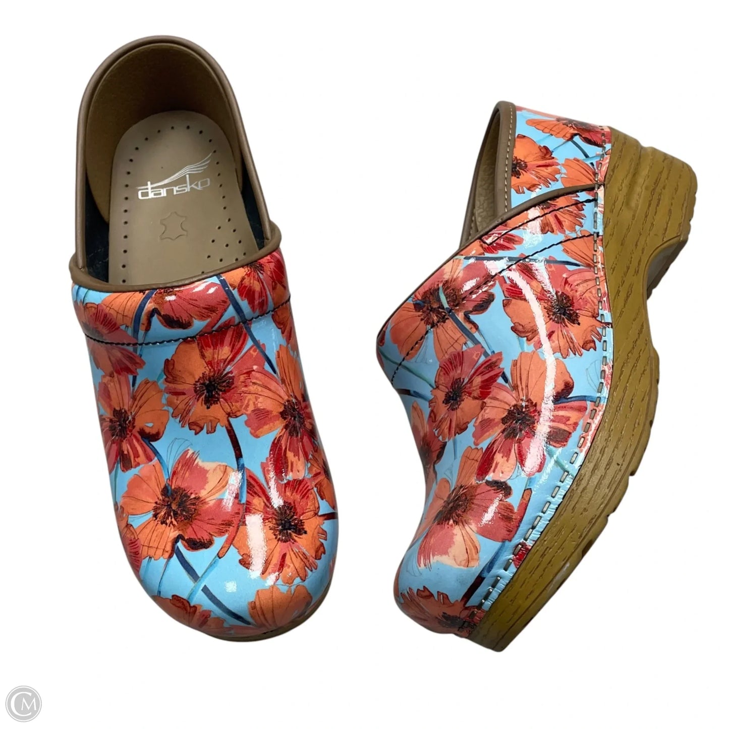 Shoes Heels Block By Dansko In Blue & Orange, Size: 6.5