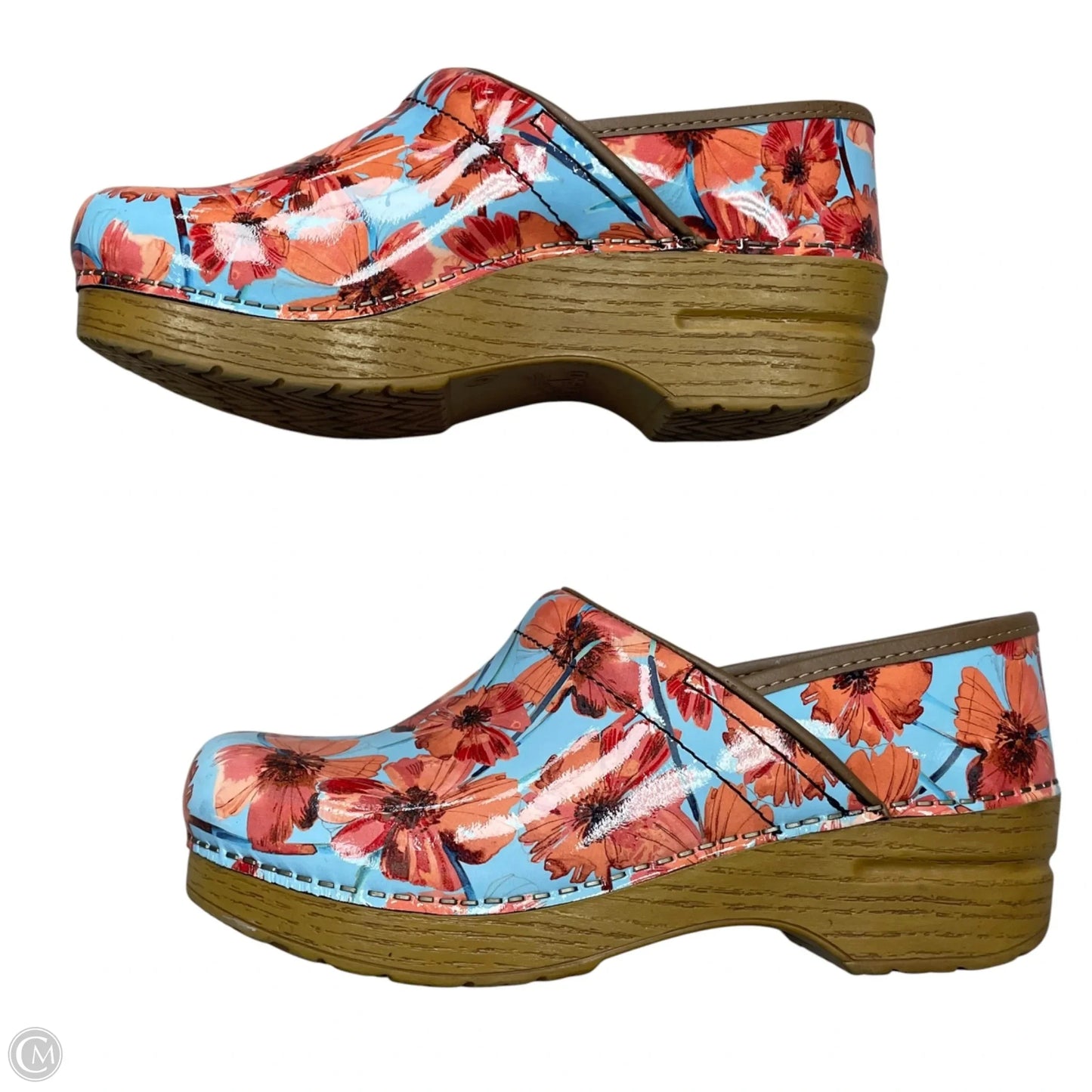 Shoes Heels Block By Dansko In Blue & Orange, Size: 6.5