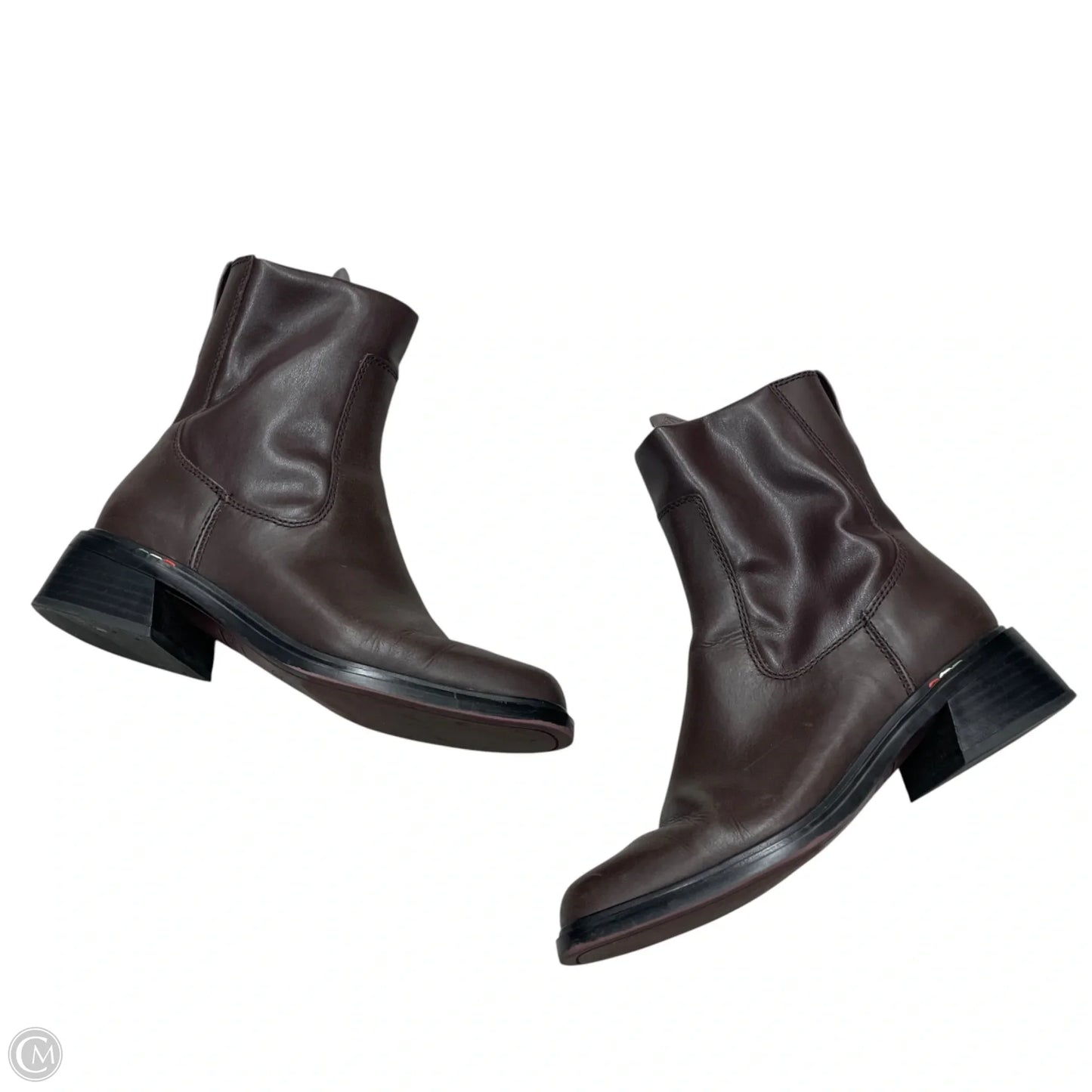 Boots Ankle Heels By Franco Sarto In Brown, Size: 7.5