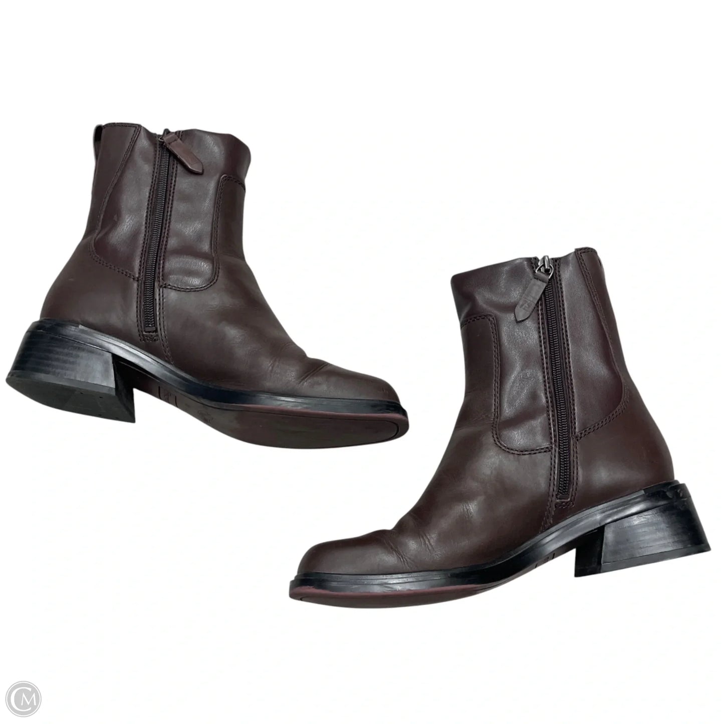Boots Ankle Heels By Franco Sarto In Brown, Size: 7.5