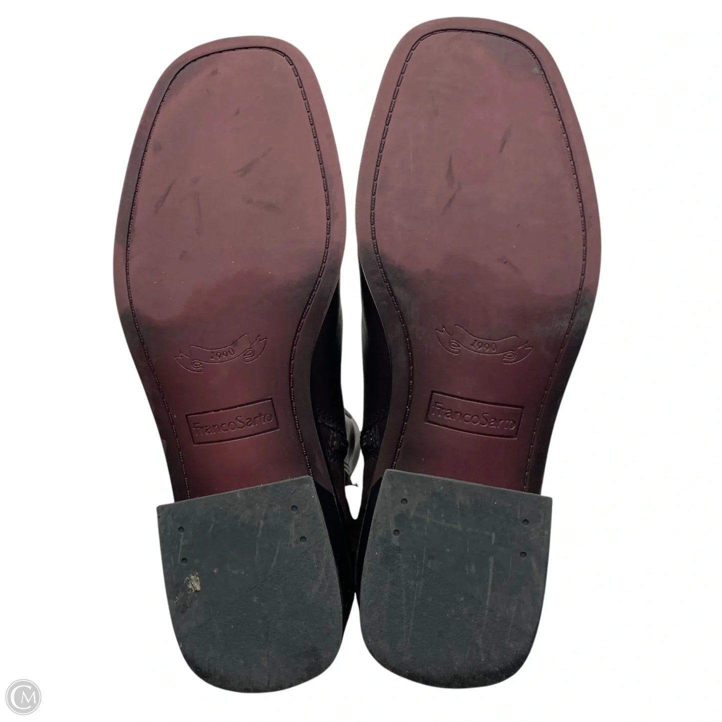 Boots Ankle Heels By Franco Sarto In Brown, Size: 7.5