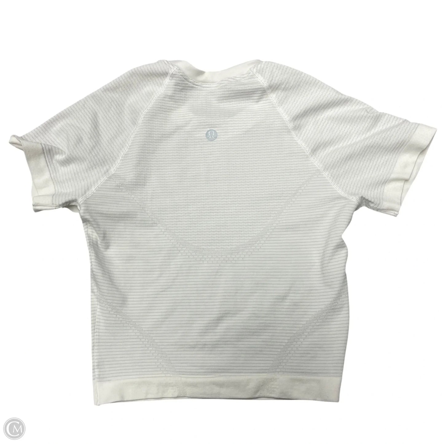 Athletic Top Short Sleeve By Lululemon In White, Size: Xs