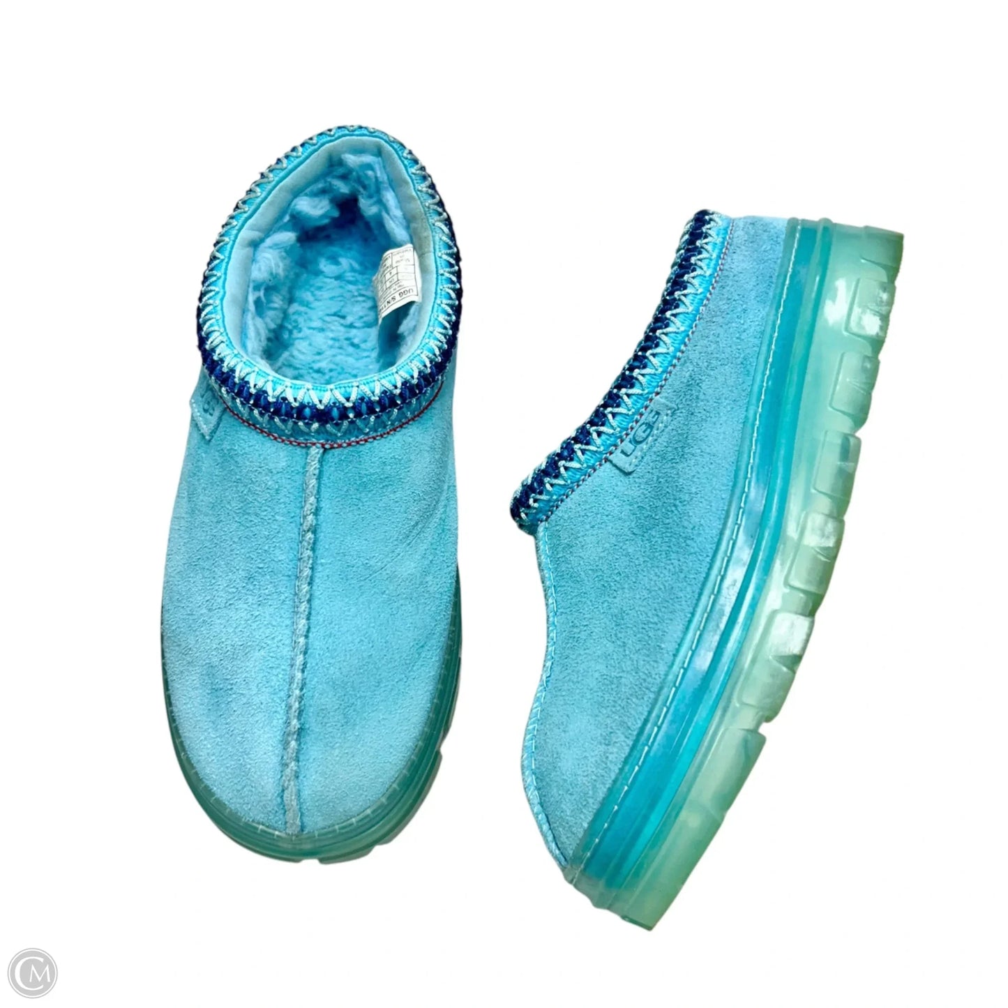 Slippers Designer By Ugg In Blue, Size: 6