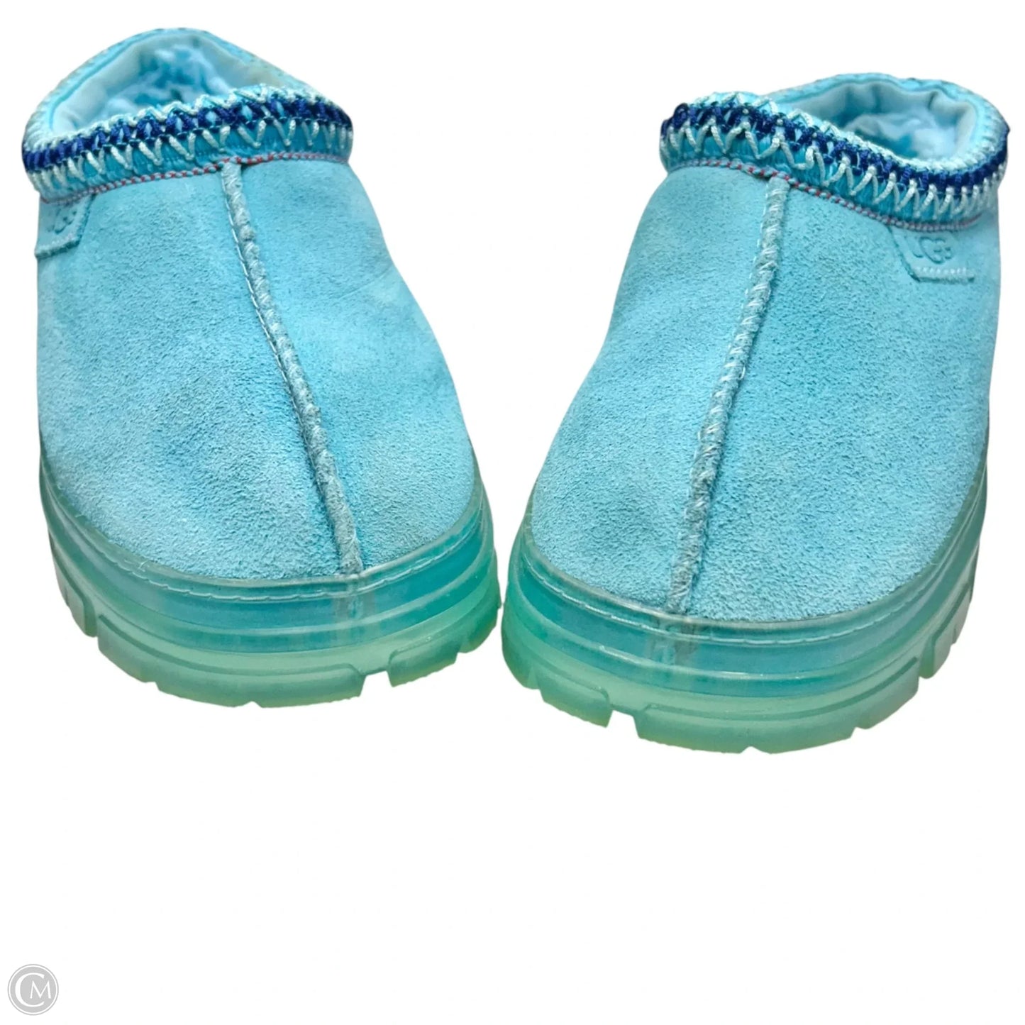 Slippers Designer By Ugg In Blue, Size: 6