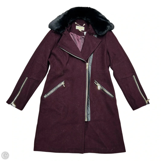 Coat Peacoat By Michael By Michael Kors In Maroon, Size: M
