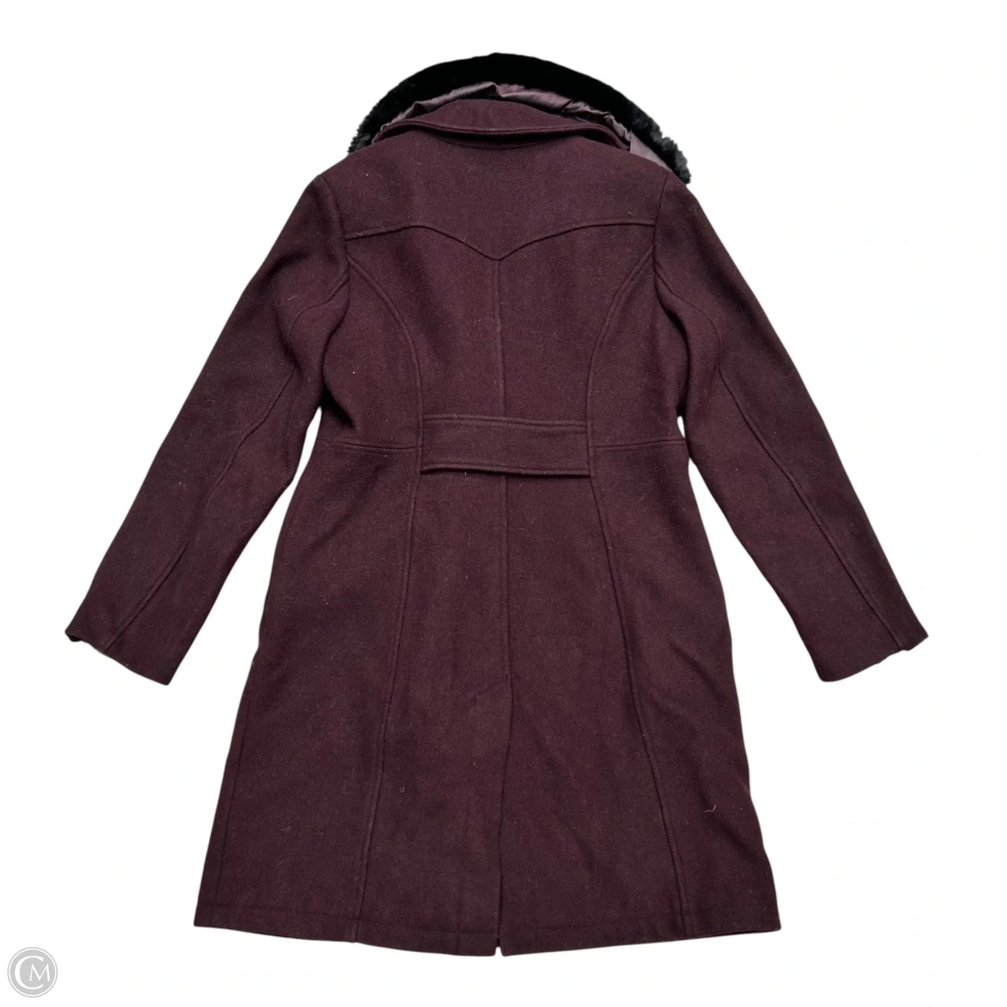 Coat Peacoat By Michael By Michael Kors In Maroon, Size: M
