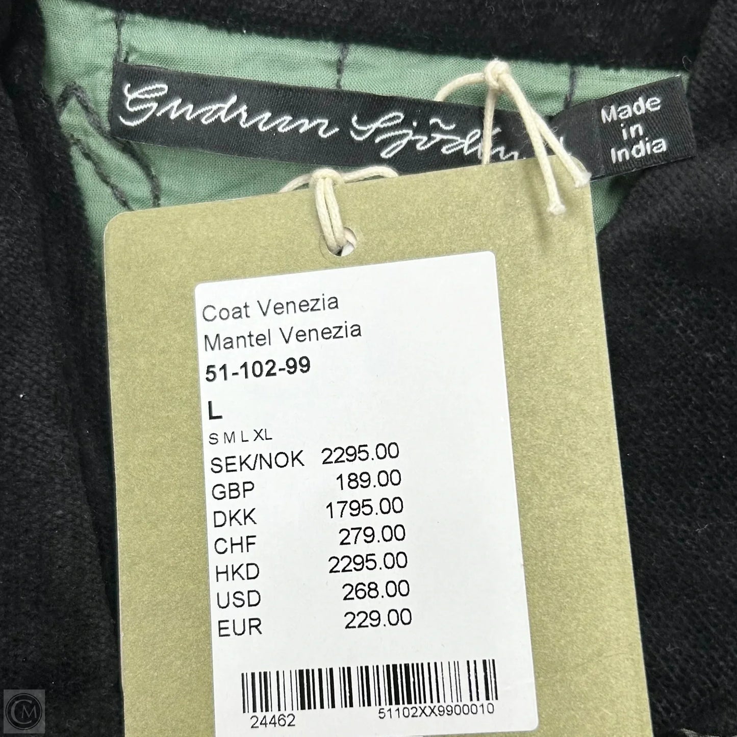 Coat Peacoat By Gudrun Sjoden In Black, Size: L
