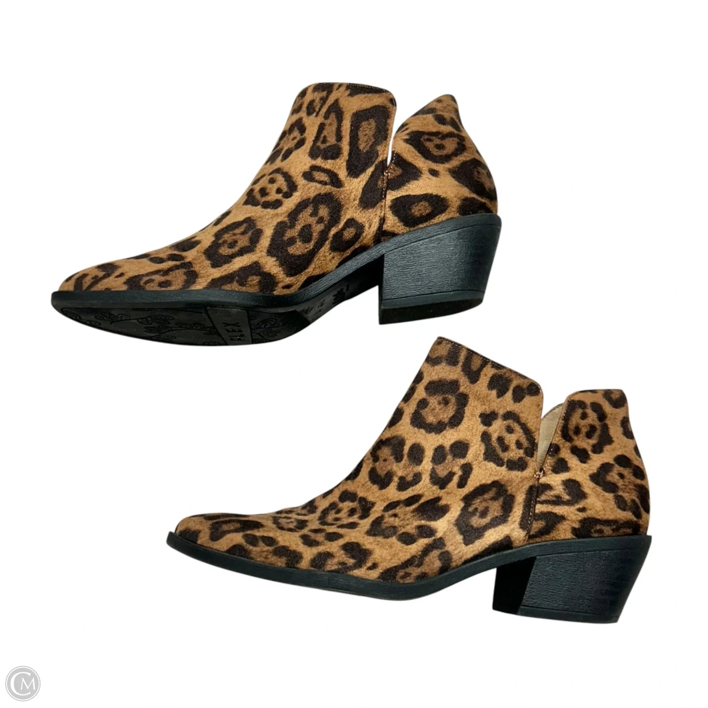 Boots Ankle Heels By Life Stride In Leopard Print, Size: 8
