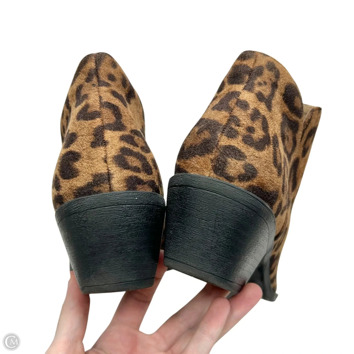 Boots Ankle Heels By Life Stride In Leopard Print, Size: 8