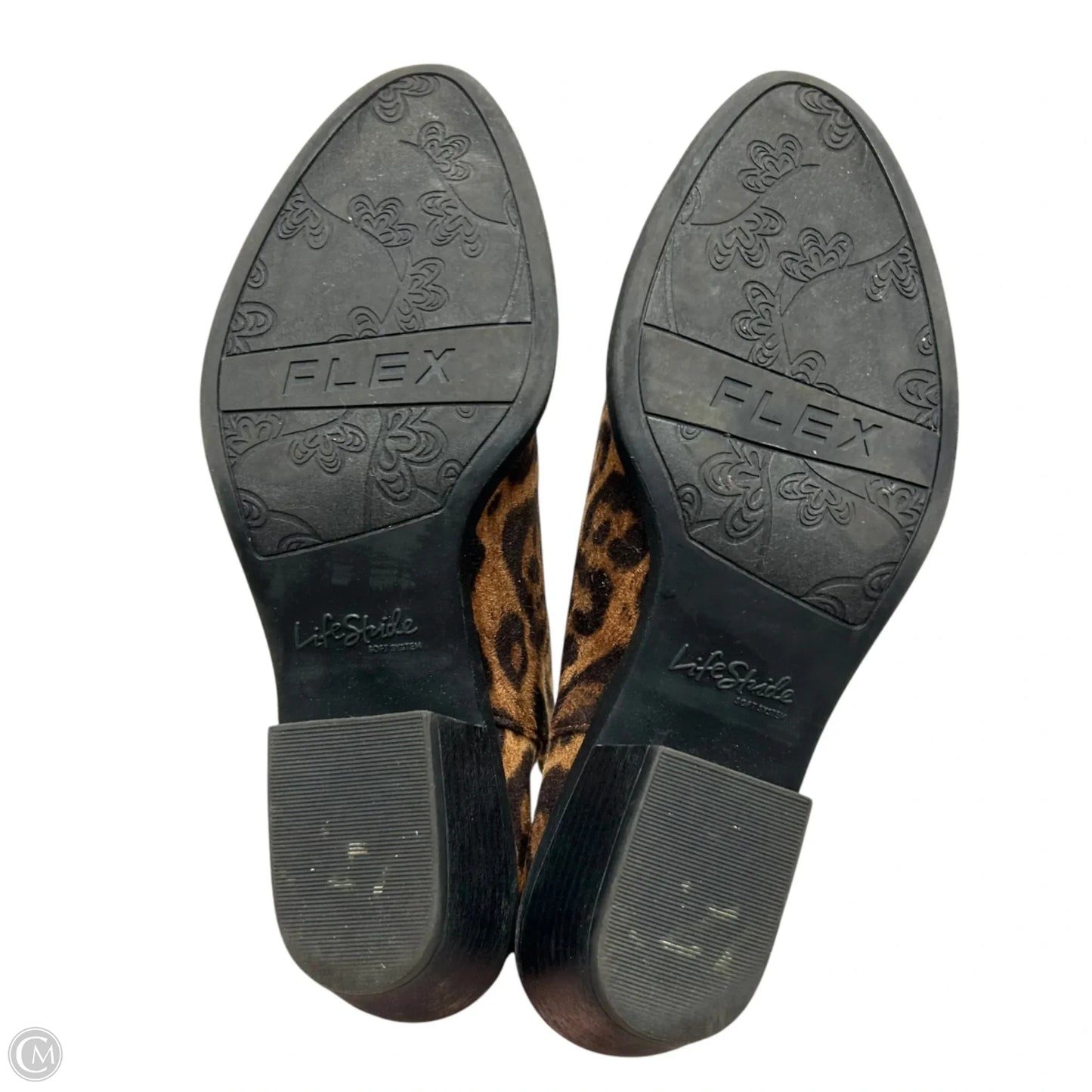 Boots Ankle Heels By Life Stride In Leopard Print, Size: 8