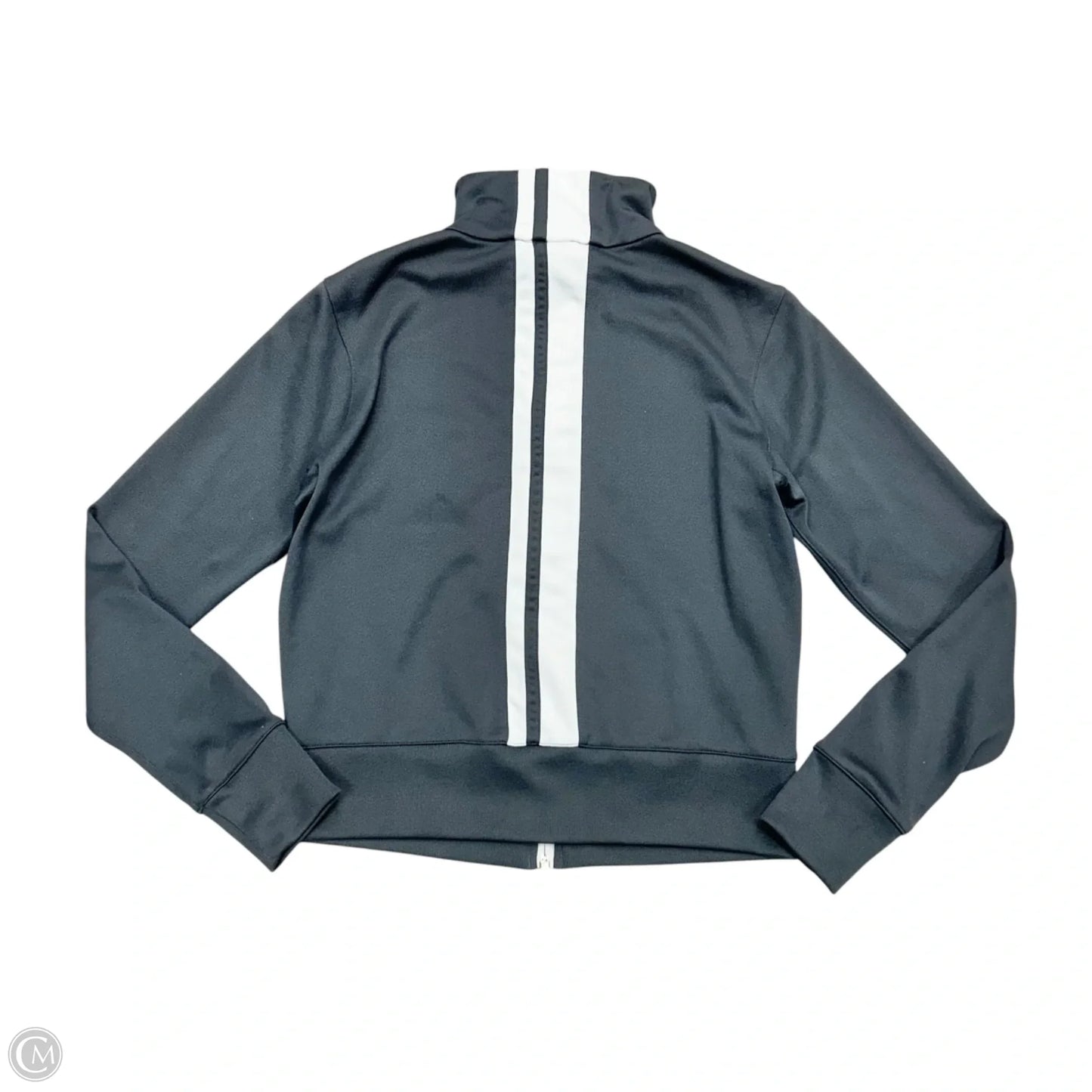 Athletic Jacket By Nike Apparel In Grey & White, Size: S