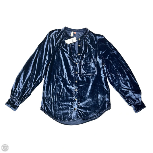 Top Long Sleeve By Pilcro In Navy, Size: Xxs