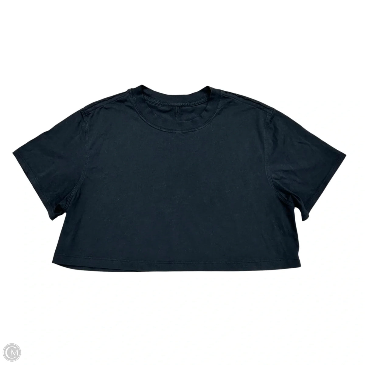 Athletic Top Short Sleeve By Lululemon In Black, Size: S