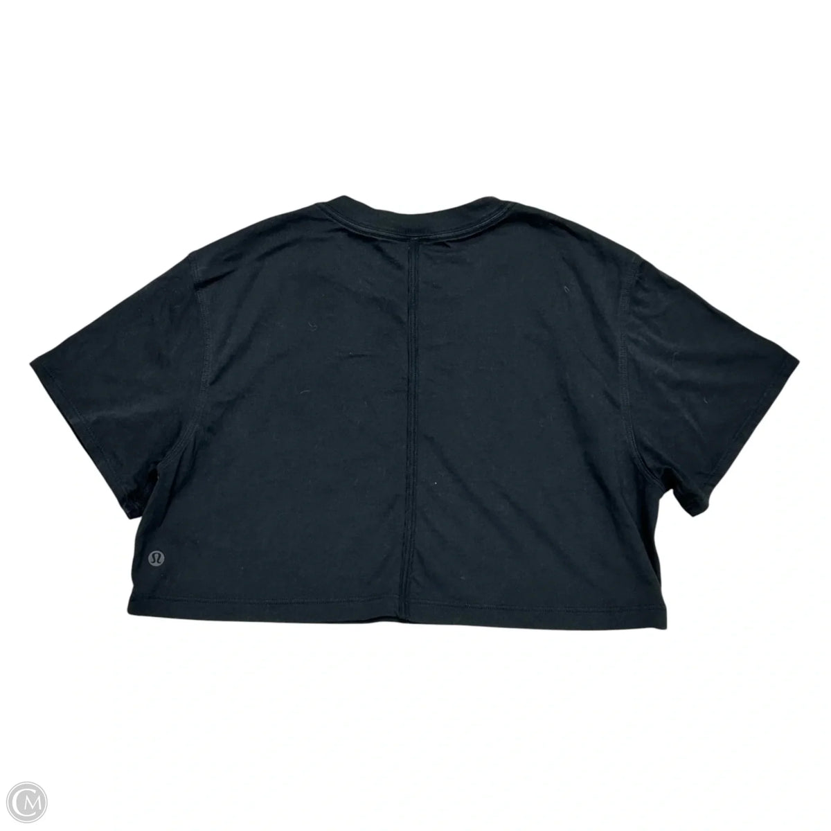 Athletic Top Short Sleeve By Lululemon In Black, Size: S