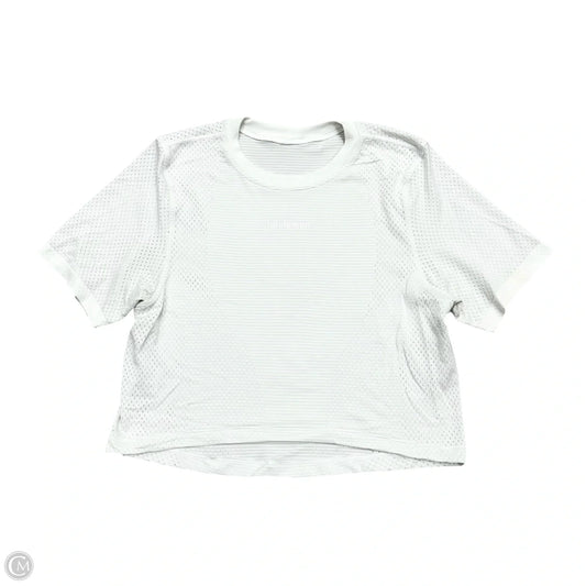 Athletic Top Short Sleeve By Lululemon In White, Size: S