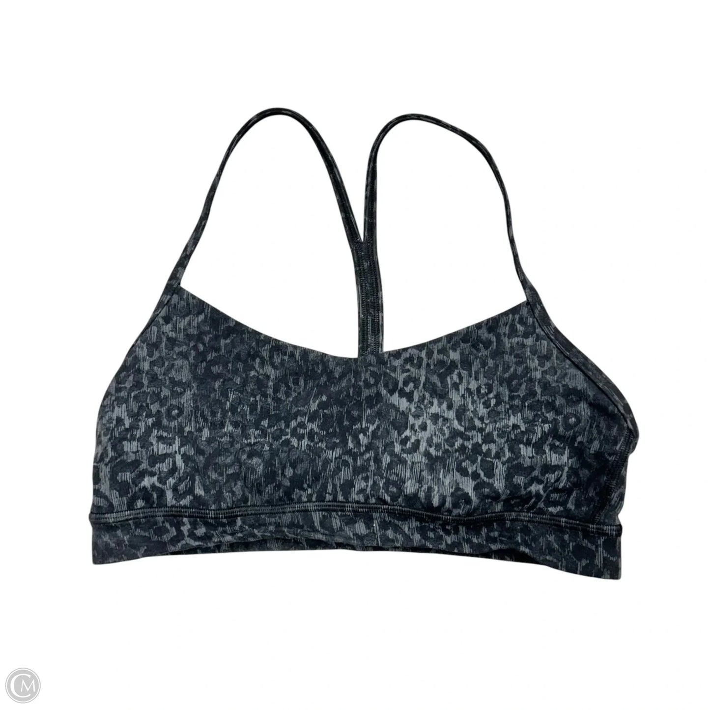 Athletic Bra By Lululemon In Black & Grey, Size: M