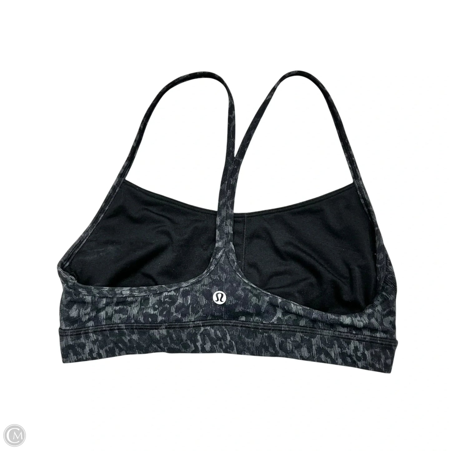 Athletic Bra By Lululemon In Black & Grey, Size: M