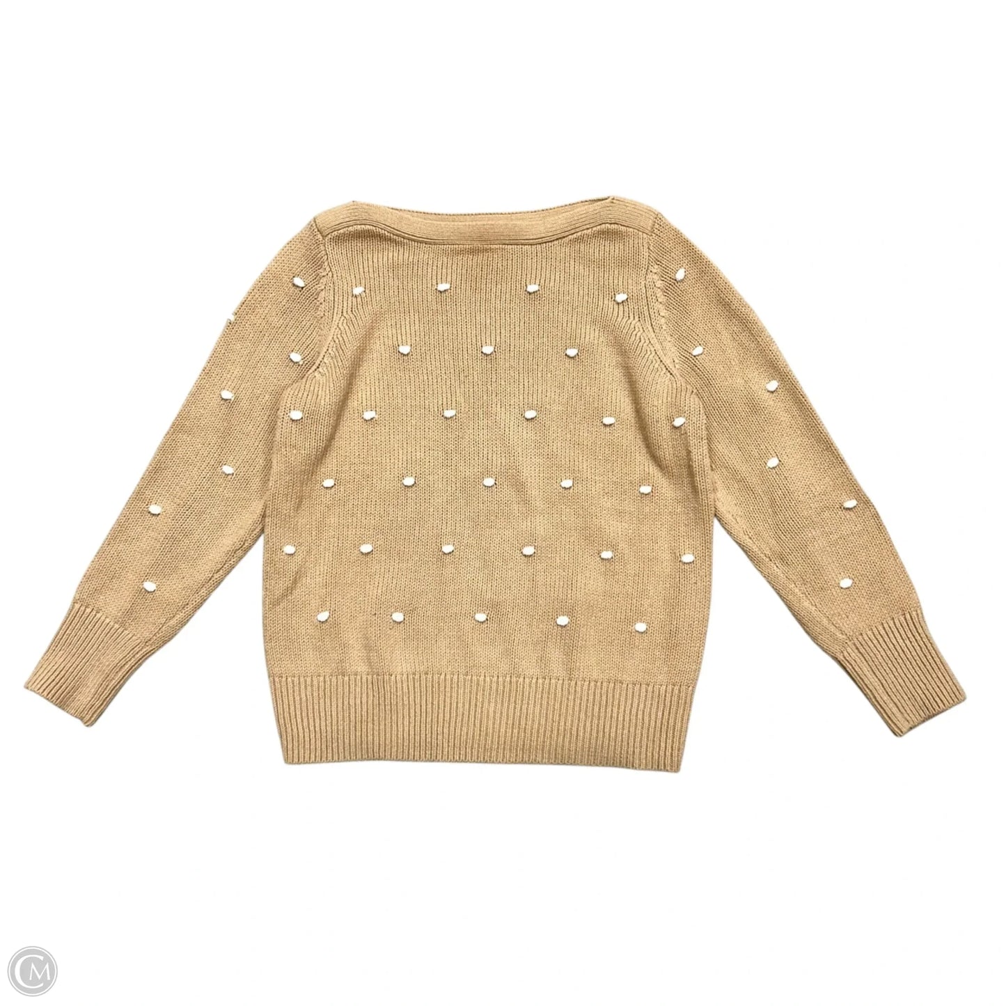 Sweater By Loft In Tan & White, Size: L