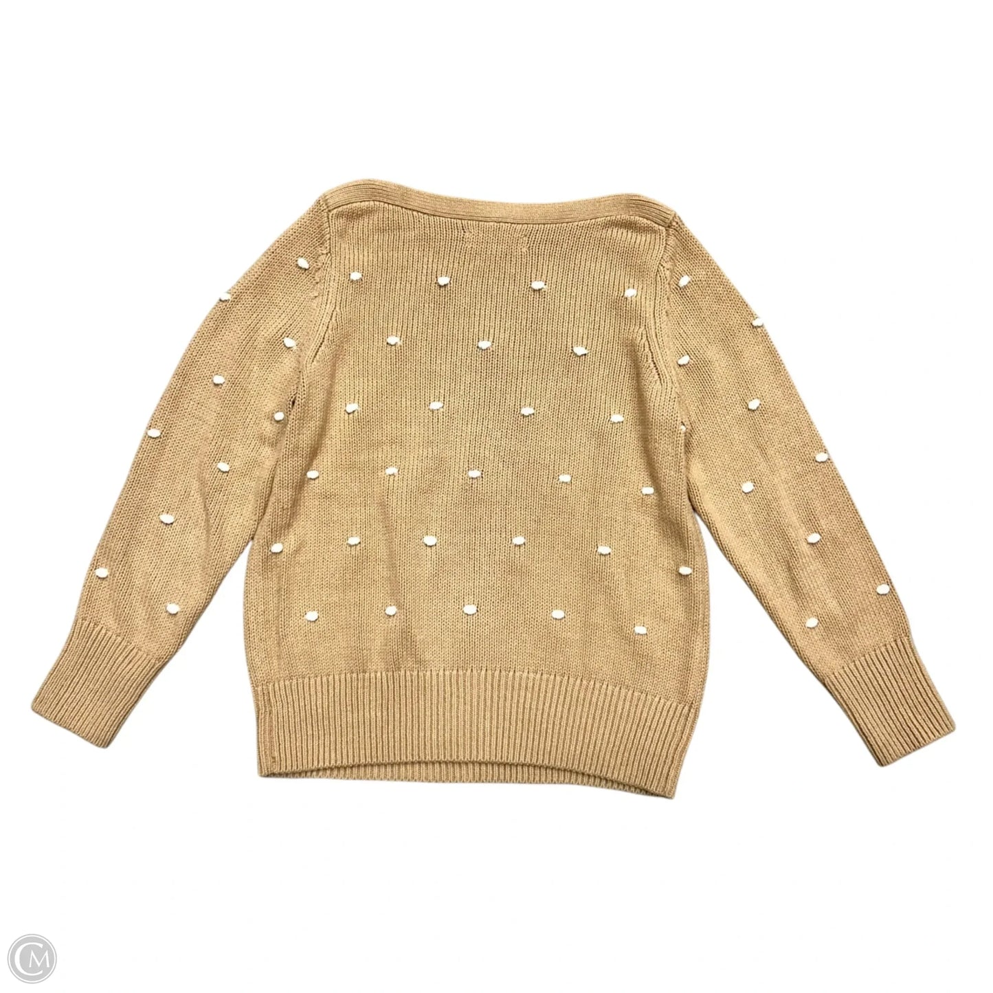 Sweater By Loft In Tan & White, Size: L