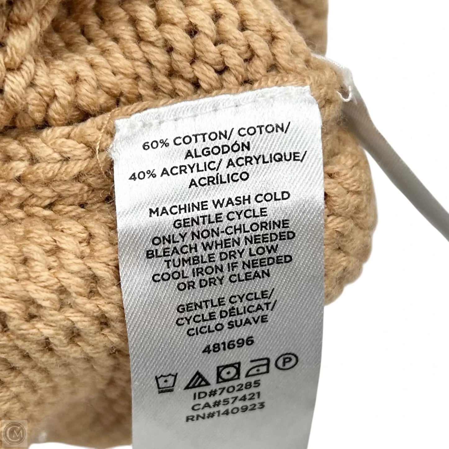 Sweater By Loft In Tan & White, Size: L