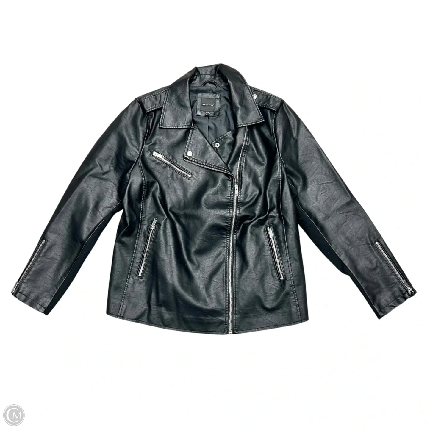 Jacket Moto By Lane Bryant In Black, Size: 2x