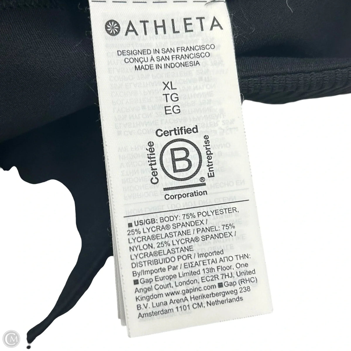 Athletic Leggings By Athleta In Black, Size: Xl