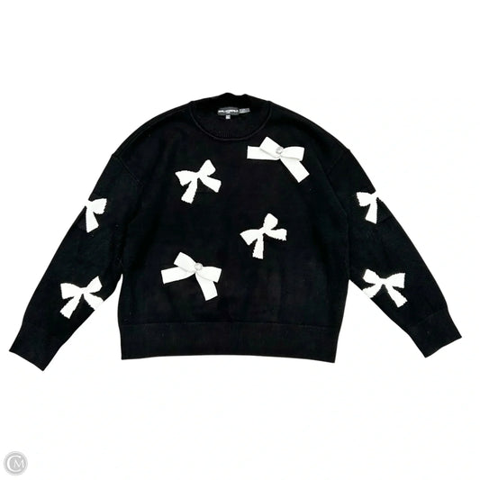 Sweater Designer By Karl Lagerfeld In Black & White, Size: Xl