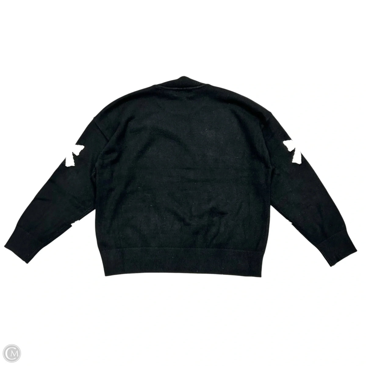 Sweater Designer By Karl Lagerfeld In Black & White, Size: Xl