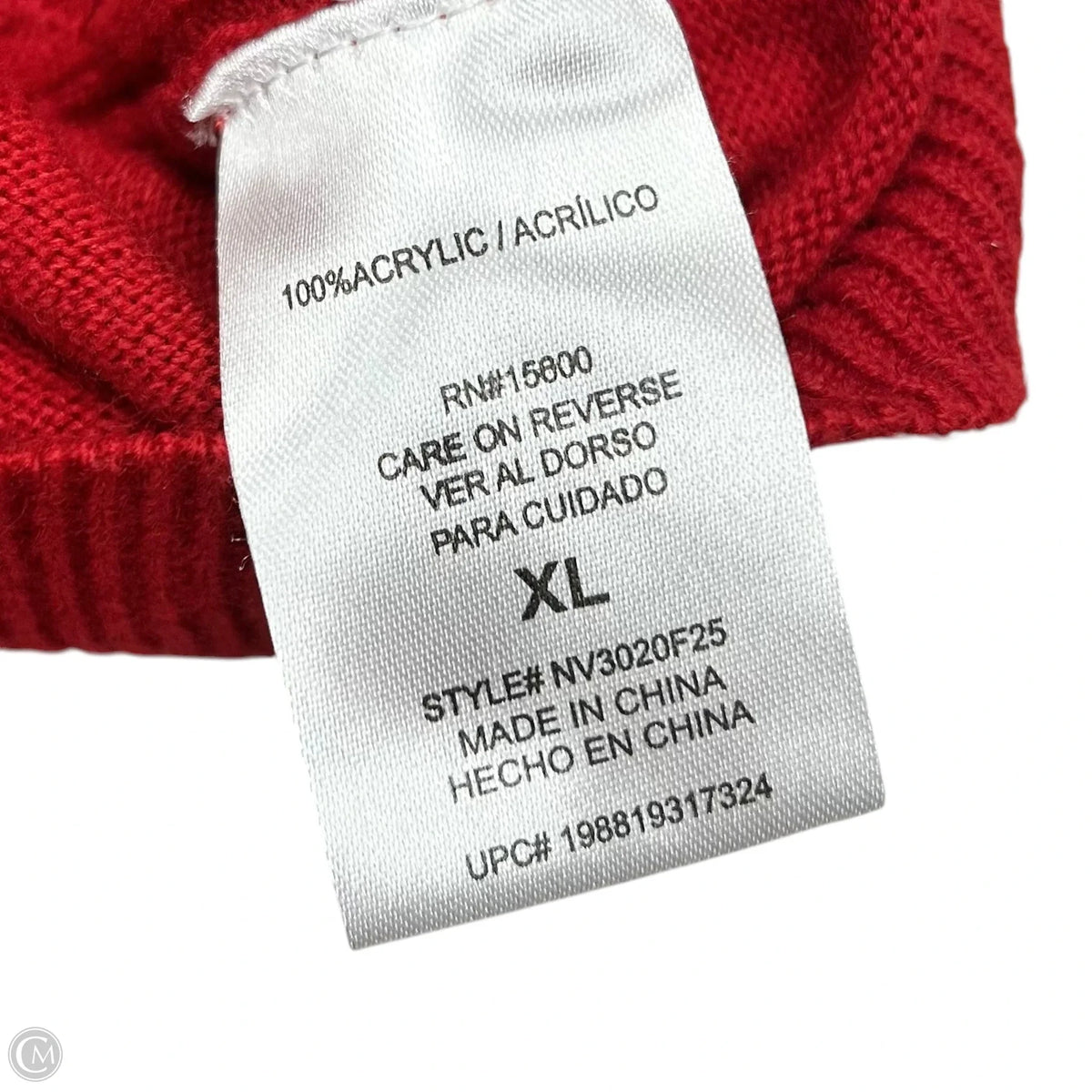 Sweater By Napa Valley In Red, Size: Xl