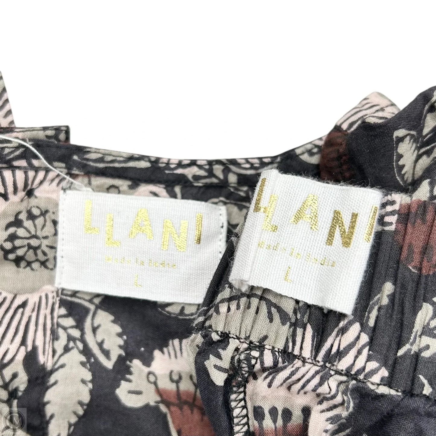 Pants Set 2pc By Llani In Grey & Brown, Size: L